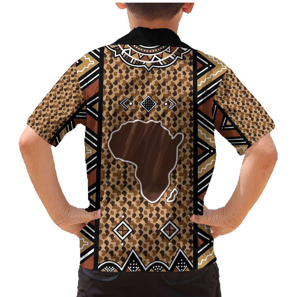 Mali Mud Cloth Leopards Legacy Family Matching Mermaid Dress and Hawaiian Shirt Tribal Village - Wonder Print Shop