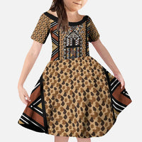 Mali Mud Cloth Leopards Legacy Family Matching Mermaid Dress and Hawaiian Shirt Tribal Village - Wonder Print Shop