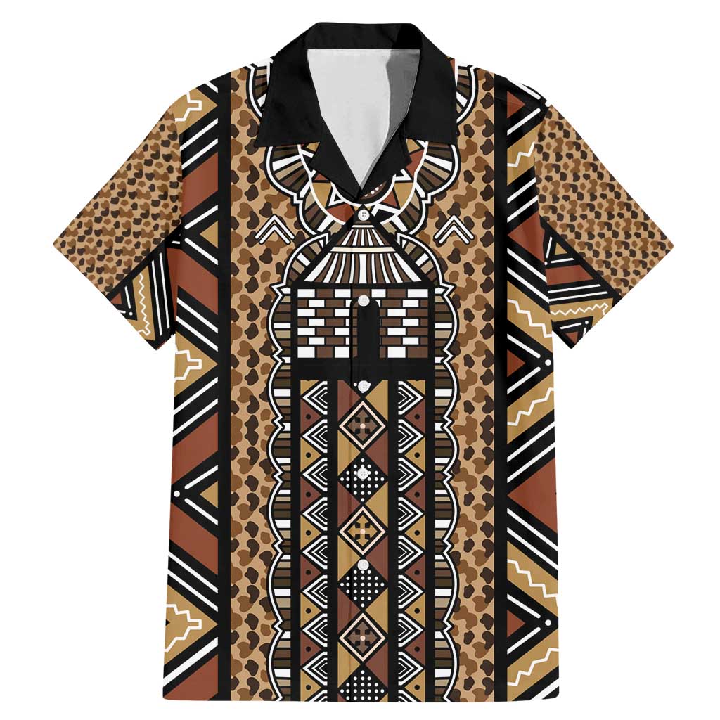 Mali Mud Cloth Leopards Legacy Family Matching Mermaid Dress and Hawaiian Shirt Tribal Village - Wonder Print Shop