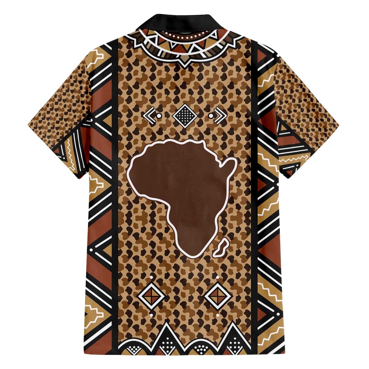 Mali Mud Cloth Leopards Legacy Family Matching Off The Shoulder Long Sleeve Dress and Hawaiian Shirt Tribal Village - Wonder Print Shop