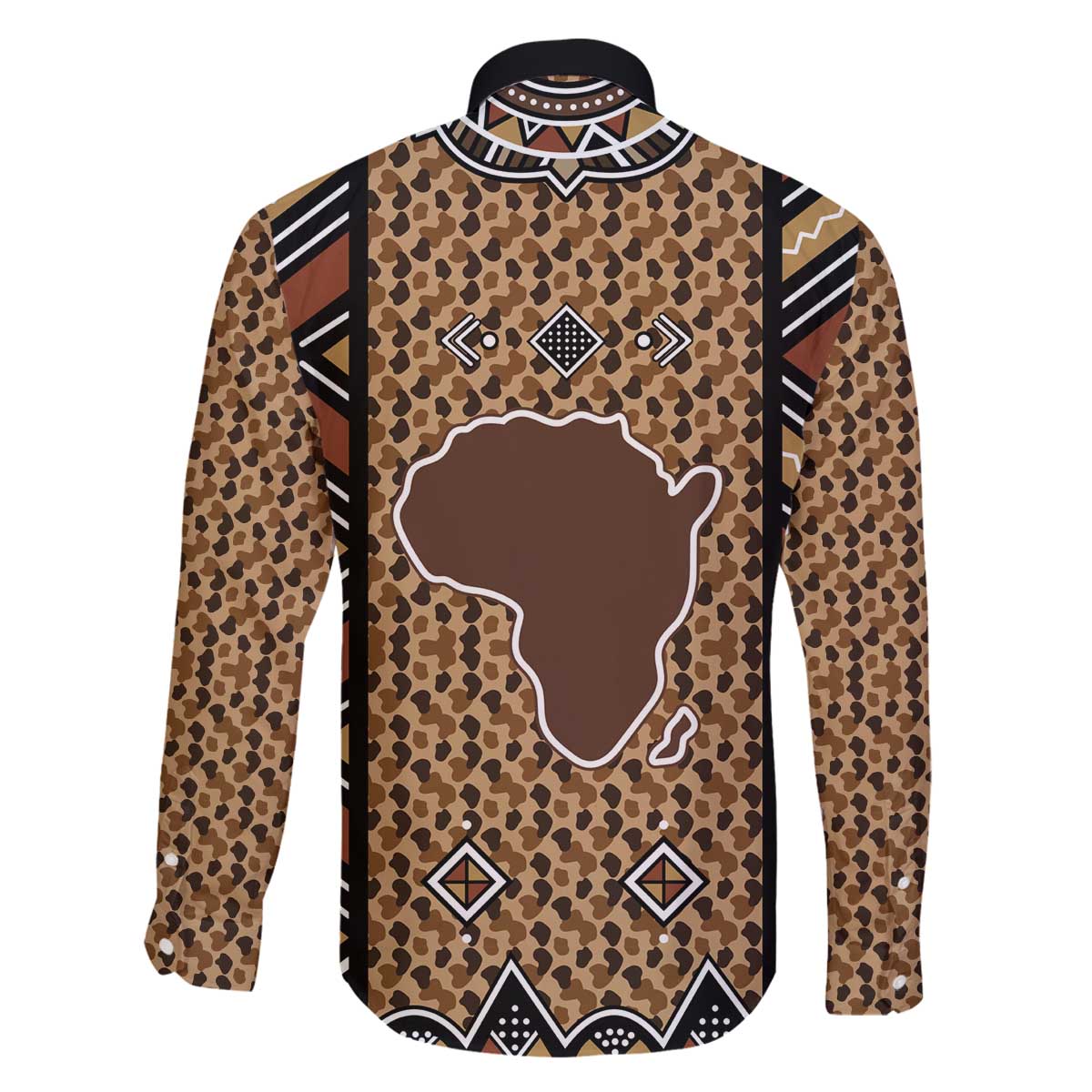 Mali Mud Cloth Leopards Legacy Family Matching Off The Shoulder Long Sleeve Dress and Hawaiian Shirt Tribal Village - Wonder Print Shop