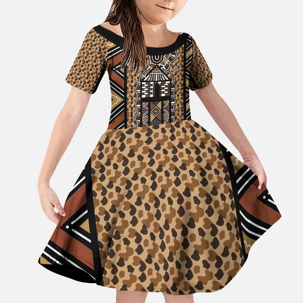 Mali Mud Cloth Leopards Legacy Family Matching Puletasi and Hawaiian Shirt Tribal Village - Wonder Print Shop