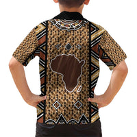 Mali Mud Cloth Leopards Legacy Family Matching Short Sleeve Bodycon Dress and Hawaiian Shirt Tribal Village - Wonder Print Shop