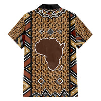 Mali Mud Cloth Leopards Legacy Family Matching Short Sleeve Bodycon Dress and Hawaiian Shirt Tribal Village - Wonder Print Shop
