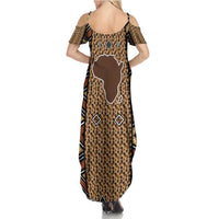 Mali Mud Cloth Leopards Legacy Family Matching Summer Maxi Dress and Hawaiian Shirt Tribal Village - Wonder Print Shop