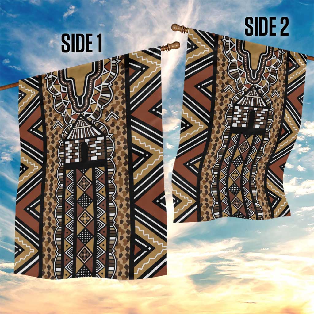 Mali Mud Cloth Leopards Legacy Garden Flag Tribal Village - Wonder Print Shop