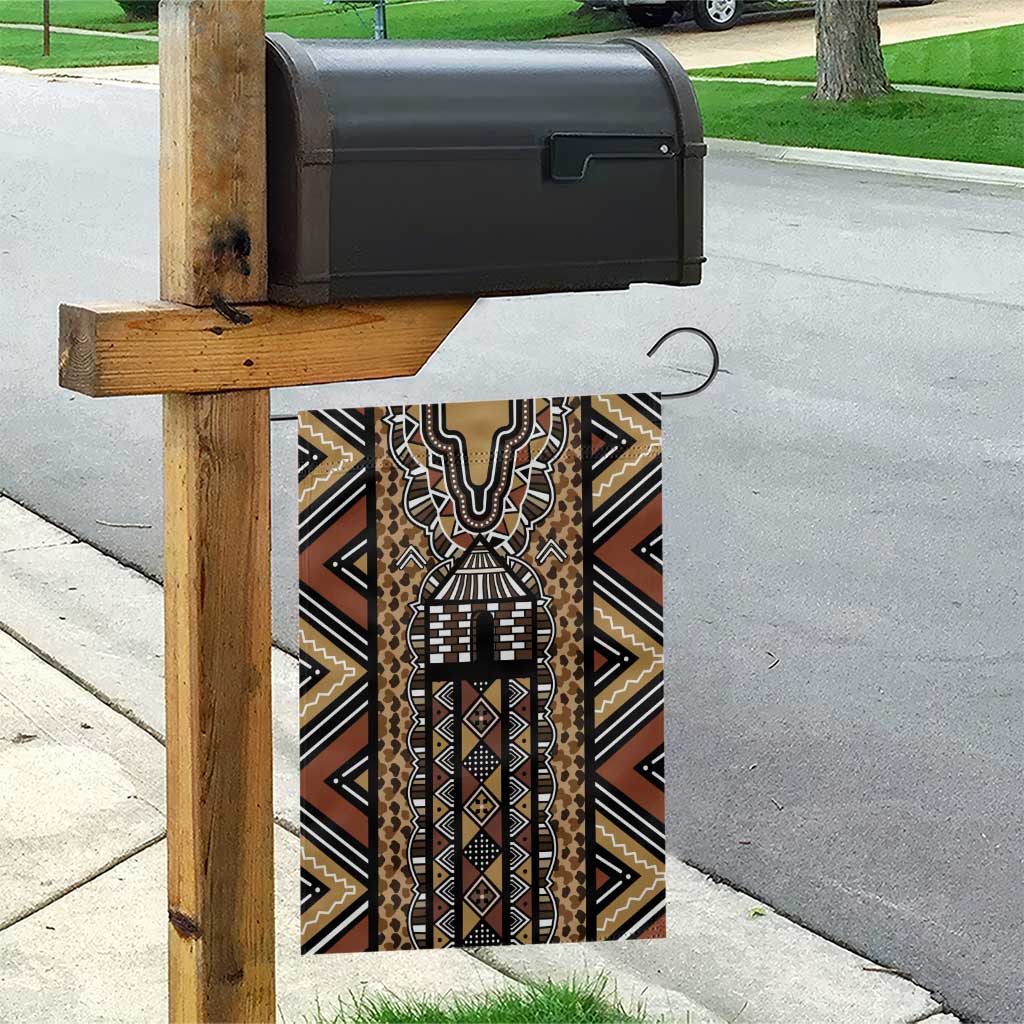 Mali Mud Cloth Leopards Legacy Garden Flag Tribal Village - Wonder Print Shop