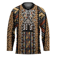 Mali Mud Cloth Leopards Legacy Hockey Jersey Tribal Village - Wonder Print Shop