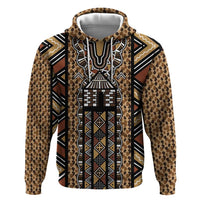 Mali Mud Cloth Leopards Legacy Hoodie Tribal Village - Wonder Print Shop