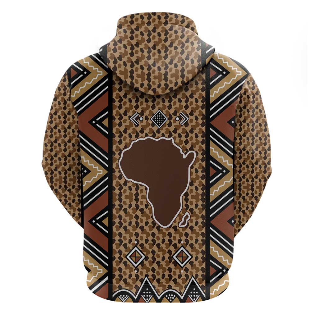 Mali Mud Cloth Leopards Legacy Hoodie Tribal Village - Wonder Print Shop