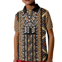 Mali Mud Cloth Leopards Legacy Kid Polo Shirt Tribal Village - Wonder Print Shop