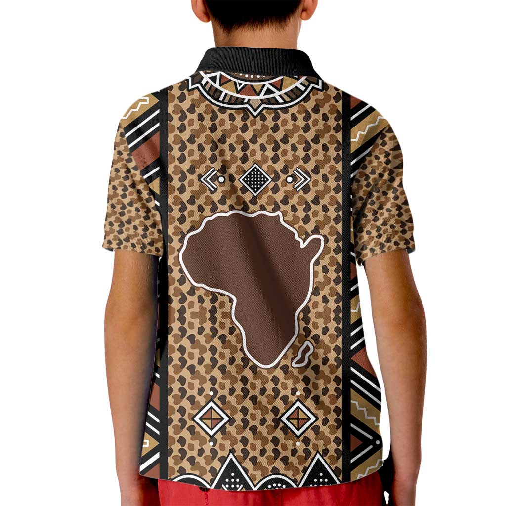 Mali Mud Cloth Leopards Legacy Kid Polo Shirt Tribal Village - Wonder Print Shop