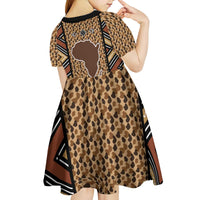 Mali Mud Cloth Leopards Legacy Kid Short Sleeve Dress Tribal Village - Wonder Print Shop