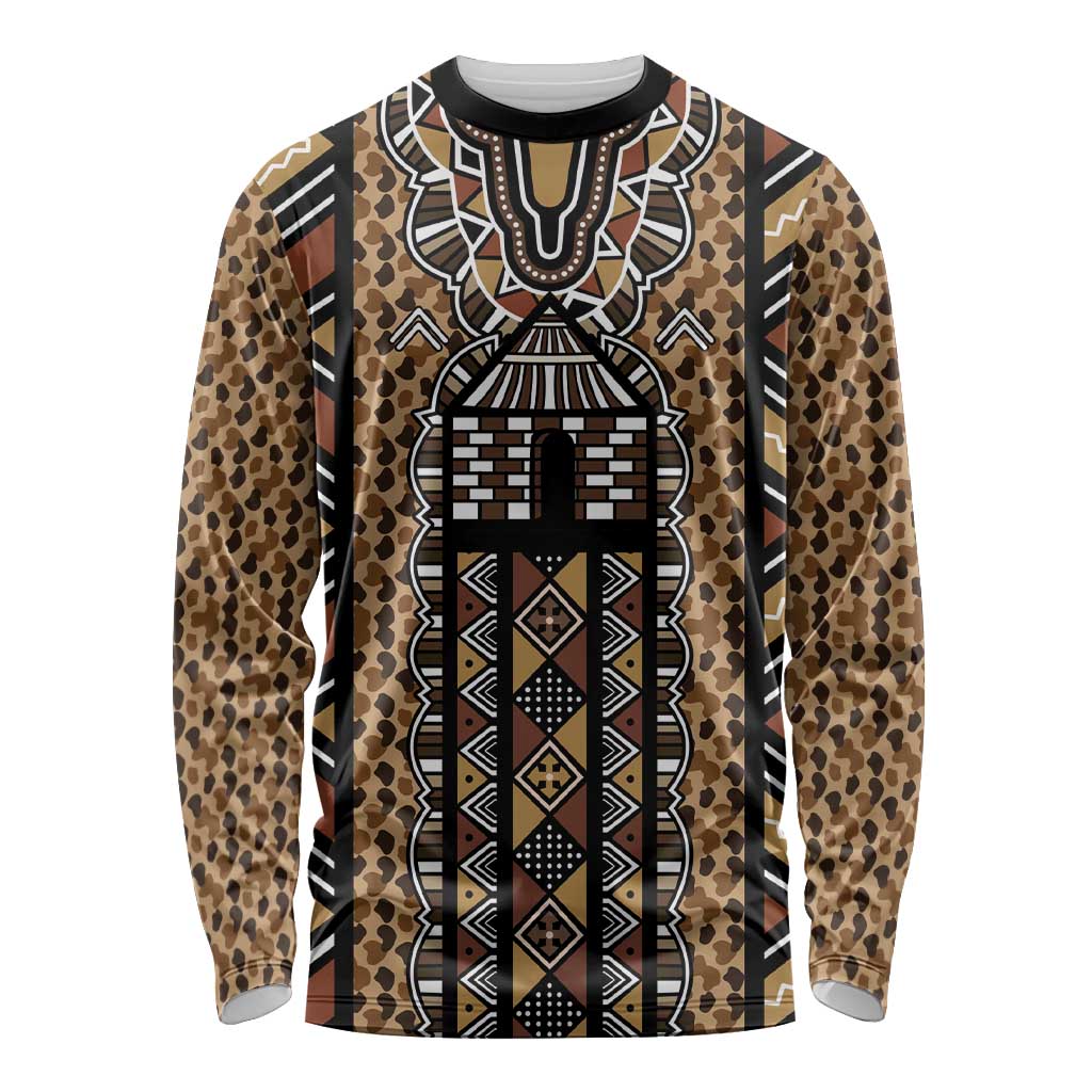 Mali Mud Cloth Leopards Legacy Long Sleeve Shirt Tribal Village - Wonder Print Shop