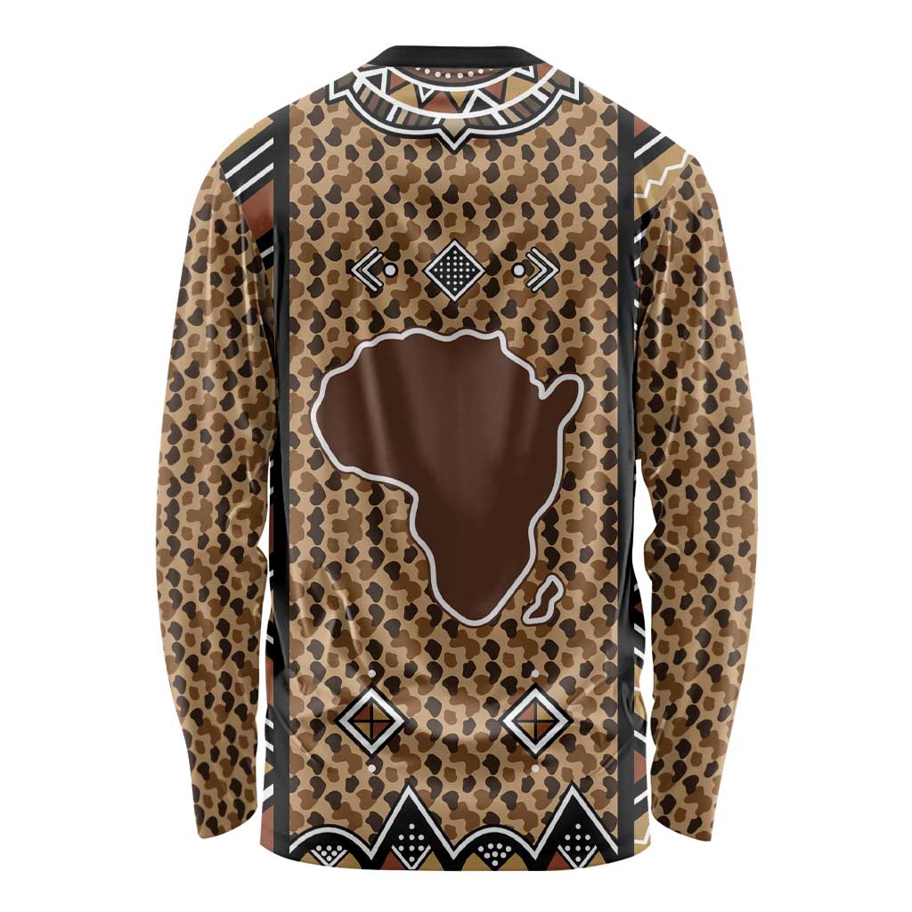 Mali Mud Cloth Leopards Legacy Long Sleeve Shirt Tribal Village - Wonder Print Shop