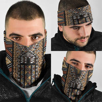 Mali Mud Cloth Leopards Legacy Neck Gaiter Tribal Village - Wonder Print Shop