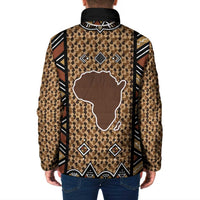 Mali Mud Cloth Leopards Legacy Padded Jacket Tribal Village - Wonder Print Shop