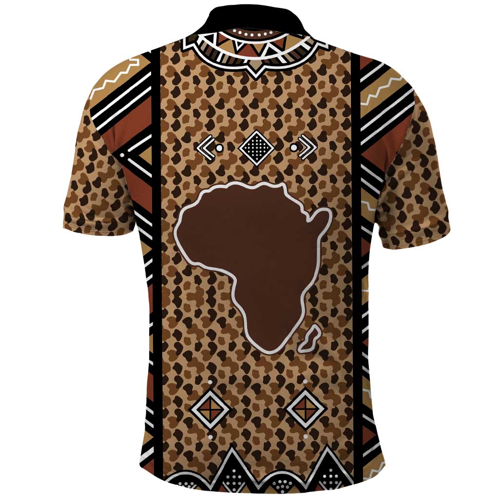 Mali Mud Cloth Leopards Legacy Polo Shirt Tribal Village - Wonder Print Shop