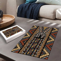 Mali Mud Cloth Leopards Legacy Puzzle Tribal Village - Wonder Print Shop