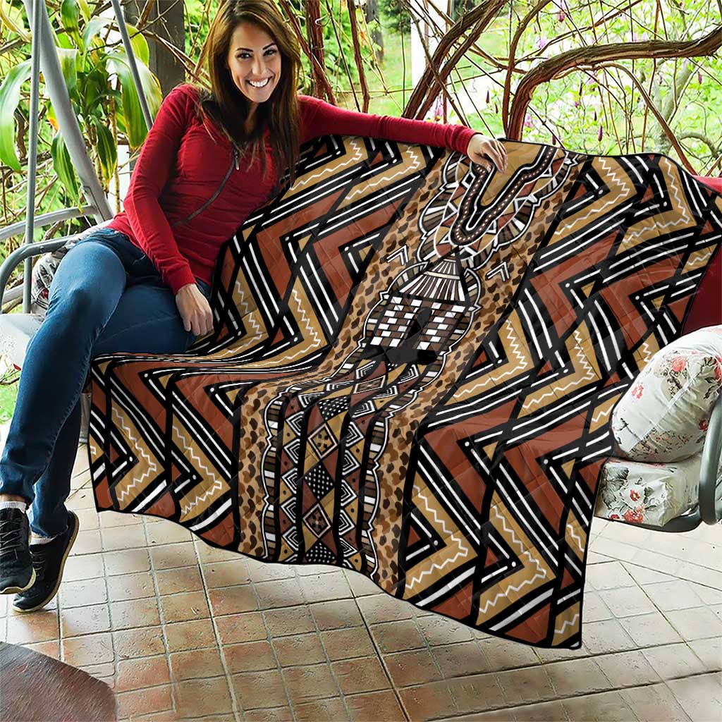 Mali Mud Cloth Leopards Legacy Quilt Tribal Village - Wonder Print Shop