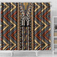 Mali Mud Cloth Leopards Legacy Shower Curtain Tribal Village - Wonder Print Shop