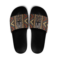 Mali Mud Cloth Leopards Legacy Slide Sandals Tribal Village - Wonder Print Shop