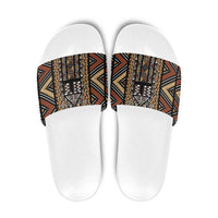 Mali Mud Cloth Leopards Legacy Slide Sandals Tribal Village - Wonder Print Shop