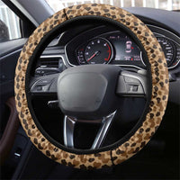 Mali Mud Cloth Leopards Legacy Steering Wheel Cover Tribal Village - Wonder Print Shop