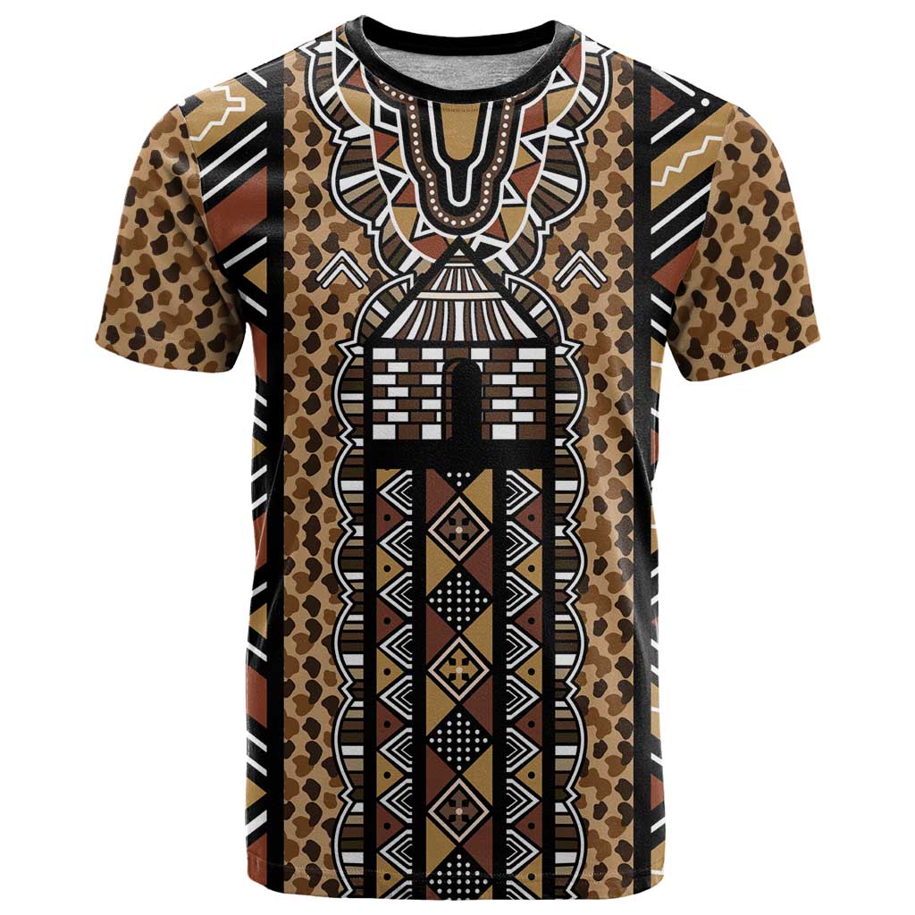 Mali Mud Cloth Leopards Legacy T Shirt Tribal Village - Wonder Print Shop