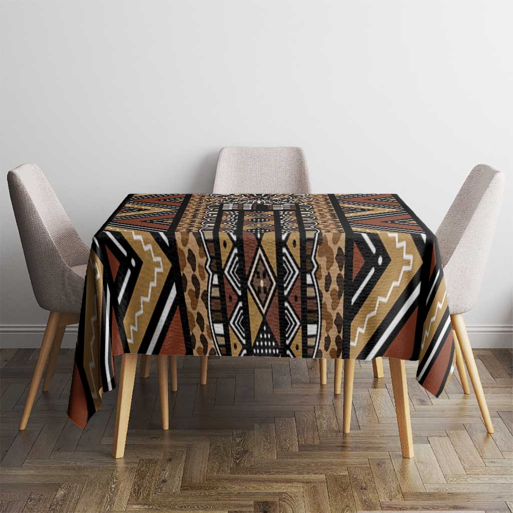 Mali Mud Cloth Leopards Legacy Tablecloth Tribal Village - Wonder Print Shop