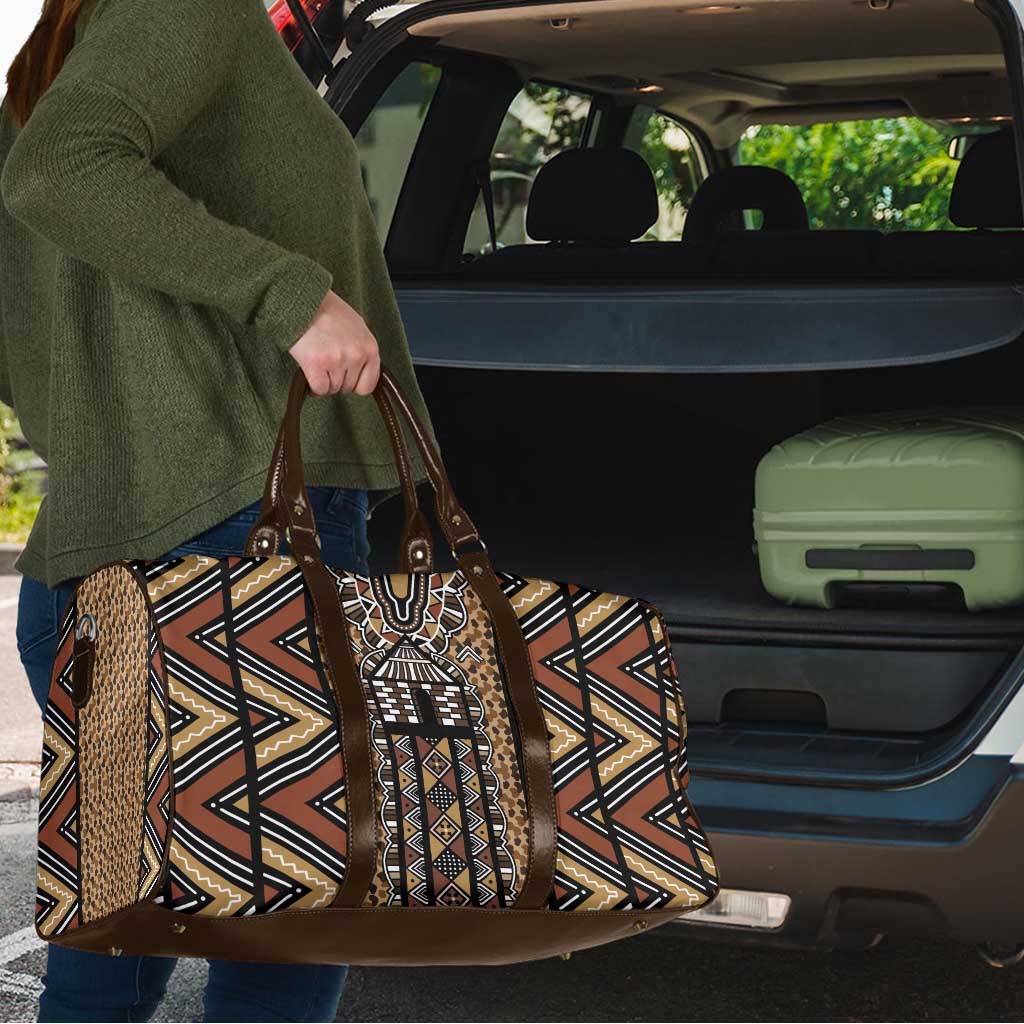 Mali Mud Cloth Leopards Legacy Travel Bag Tribal Village - Wonder Print Shop