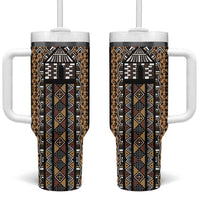 Mali Mud Cloth Leopards Legacy Tumbler With Handle Tribal Village - Wonder Print Shop