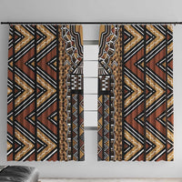 Mali Mud Cloth Leopards Legacy Window Curtain Tribal Village - Wonder Print Shop