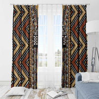 Mali Mud Cloth Leopards Legacy Window Curtain Tribal Village - Wonder Print Shop