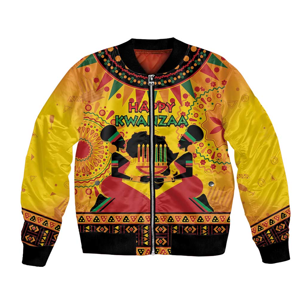 Kwanzaa Holiday Bomber Jacket African Pattern - Wonder Print Shop