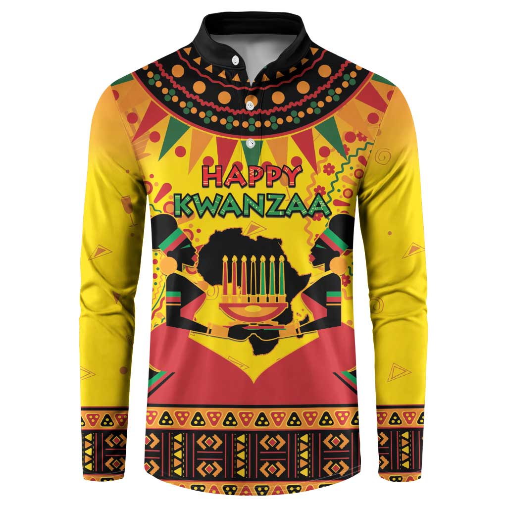 Kwanzaa Holiday Button Sweatshirt African Pattern - Wonder Print Shop