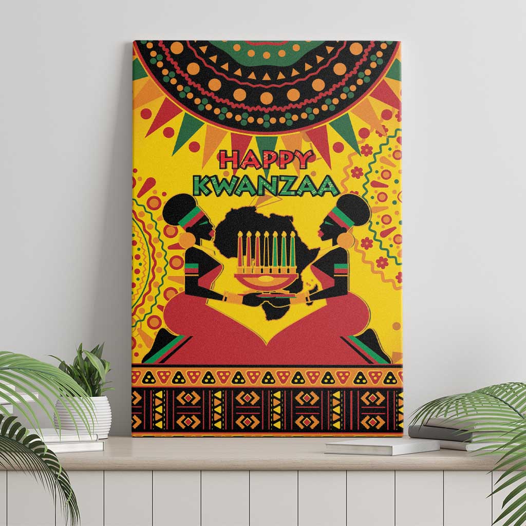 Kwanzaa Holiday Canvas Wall Art African Pattern - Wonder Print Shop