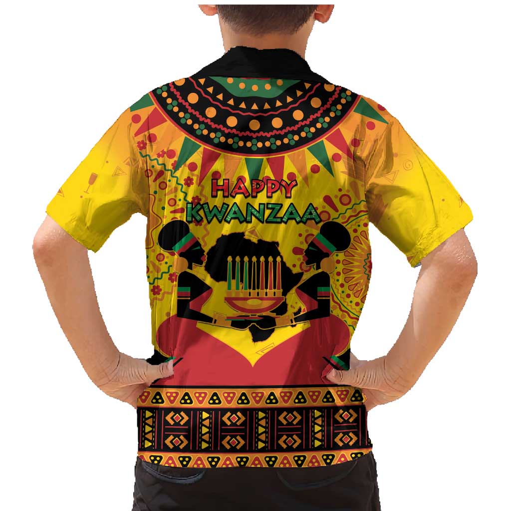 Kwanzaa Holiday Family Matching Mermaid Dress and Hawaiian Shirt African Pattern - Wonder Print Shop