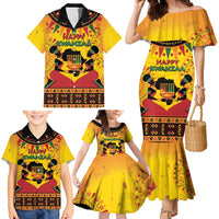 Kwanzaa Holiday Family Matching Mermaid Dress and Hawaiian Shirt African Pattern - Wonder Print Shop