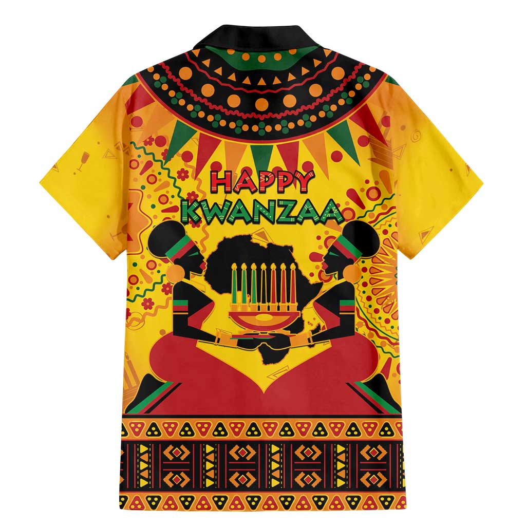 Kwanzaa Holiday Family Matching Mermaid Dress and Hawaiian Shirt African Pattern - Wonder Print Shop