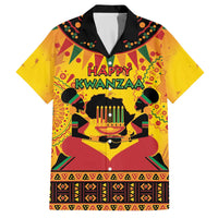 Kwanzaa Holiday Family Matching Off The Shoulder Long Sleeve Dress and Hawaiian Shirt African Pattern - Wonder Print Shop