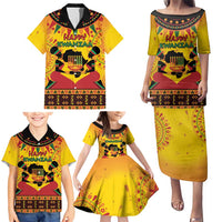Kwanzaa Holiday Family Matching Puletasi and Hawaiian Shirt African Pattern - Wonder Print Shop