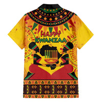 Kwanzaa Holiday Family Matching Short Sleeve Bodycon Dress and Hawaiian Shirt African Pattern - Wonder Print Shop
