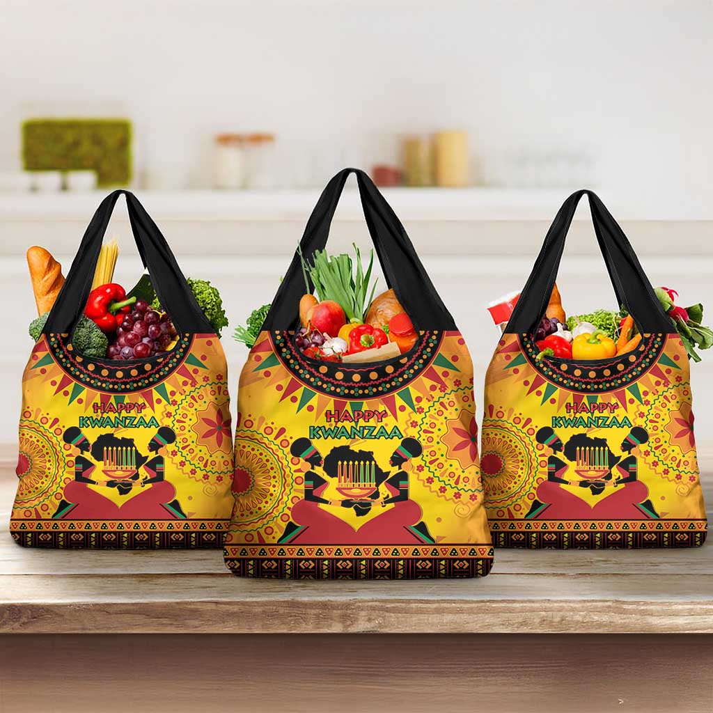 Kwanzaa Holiday Grocery Bag African Pattern