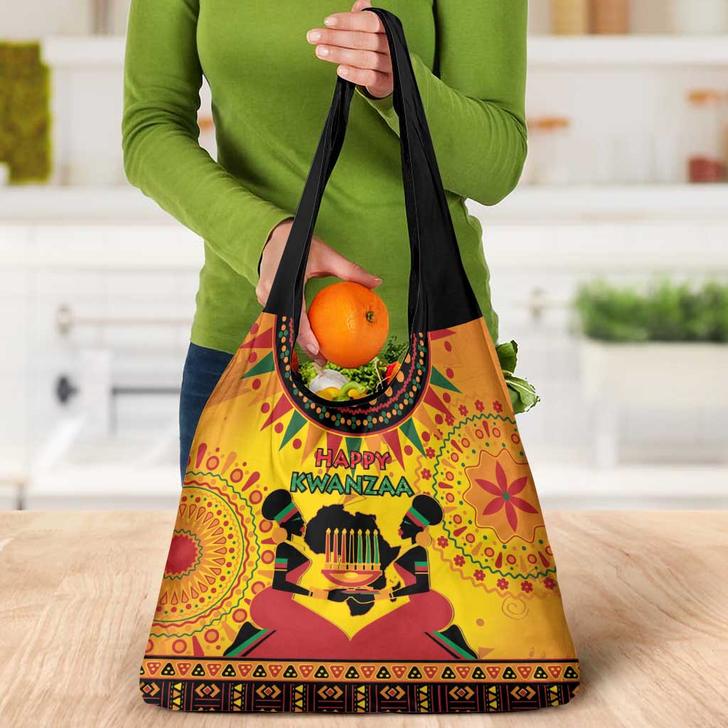 Kwanzaa Holiday Grocery Bag African Pattern