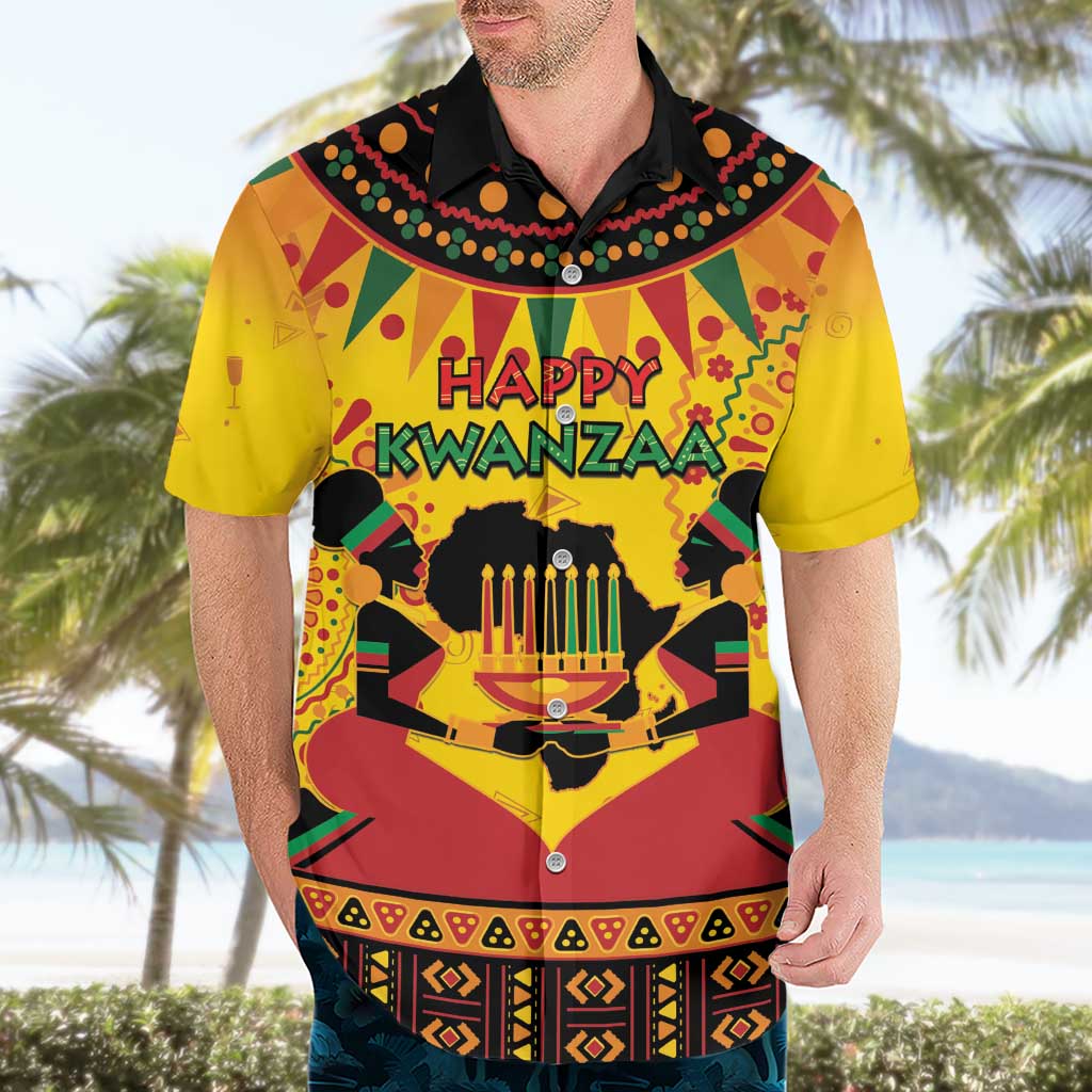 Kwanzaa Holiday Hawaiian Shirt African Pattern - Wonder Print Shop