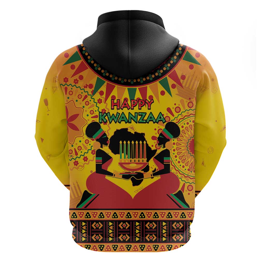 Kwanzaa Holiday Hoodie African Pattern - Wonder Print Shop