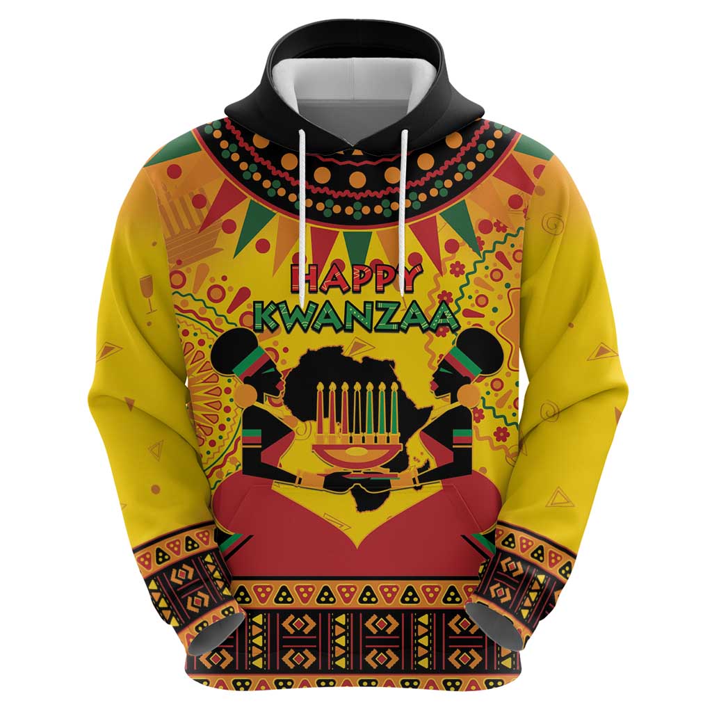 Kwanzaa Holiday Hoodie African Pattern - Wonder Print Shop