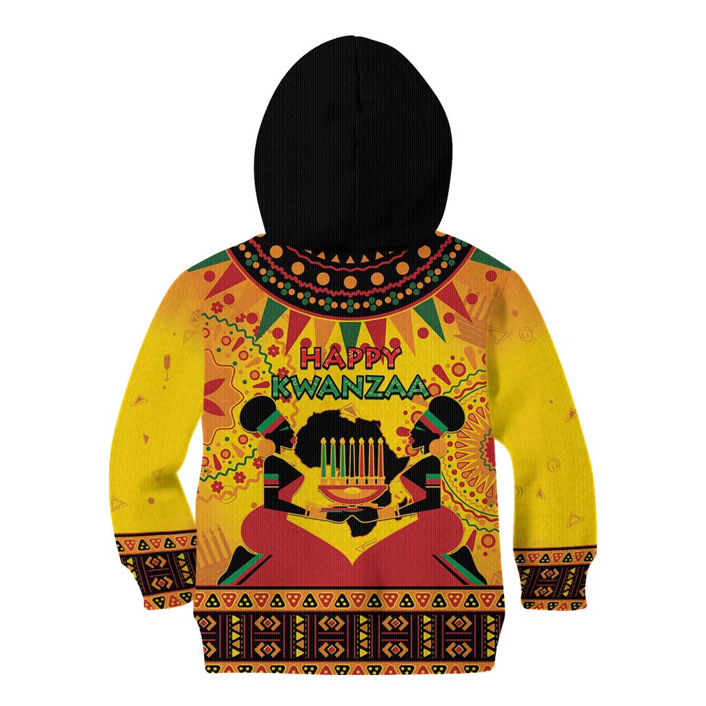 Kwanzaa Holiday Kid Hoodie African Pattern - Wonder Print Shop