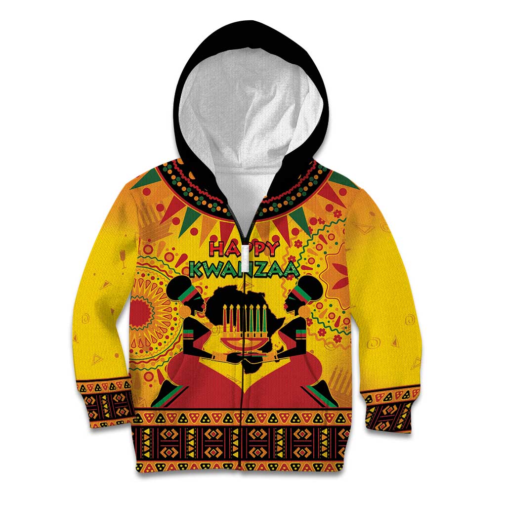 Kwanzaa Holiday Kid Hoodie African Pattern - Wonder Print Shop